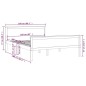 vidaXL Giroletto Marrone Miele in Legno Massello di Pino 160x200 cm vidaXL Giroletto Marrone Miele in Legno Massello di Pino 160x200 cm