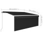 Tenda da Sole Retrattile Manuale con Parasole 3x2,5m Antracite Tenda da Sole Retrattile Manuale con Parasole 3x2,5m Antracite