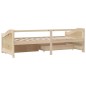 vidaXL Divano Letto 3 Posti con Cassetti in Pino Massello 90x200cm vidaXL Divano Letto 3 Posti con Cassetti in Pino Massello 90x200cm