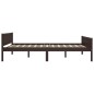 vidaXL Giroletto Marrone Scuro in Legno Massello di Pino 160x200 cm vidaXL Giroletto Marrone Scuro in Legno Massello di Pino 160x200 cm