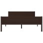 vidaXL Giroletto Marrone Scuro in Legno Massello di Pino 160x200 cm vidaXL Giroletto Marrone Scuro in Legno Massello di Pino 160x200 cm