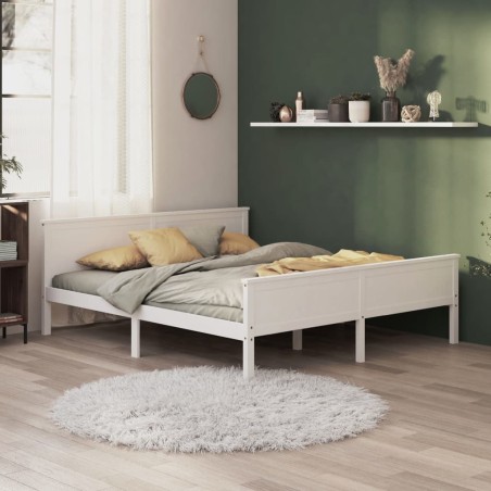 vidaXL Giroletto in Legno Massello di Pino Bianco 200x200 cm