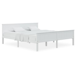 vidaXL Giroletto in Legno Massello di Pino Bianco 200x200 cm