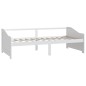 vidaXL Divano Letto a 3 Posti Bianco Legno Massello di Pino 90x200cm