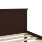 vidaXL Giroletto Marrone Scuro in Legno Massello di Pino 140x200 cm