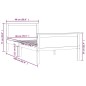 vidaXL Giroletto Marrone Miele in Legno Massello di Pino 90x200 cm vidaXL Giroletto Marrone Miele in Legno Massello di Pino 90x200 cm