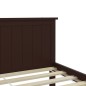 vidaXL Giroletto Marrone Scuro in Legno Massello di Pino 200x200 cm
