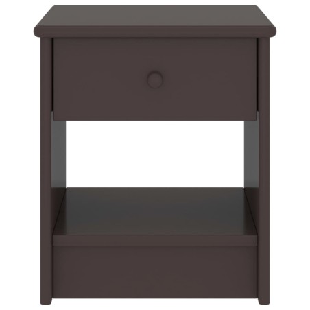 vidaXL Comodino Marrone Scuro 35x30x40 cm in Legno Massello di Pino