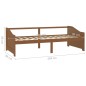 vidaXL Divano Letto a 3 Posti Miele in Legno Massello di Pino 90x200cm vidaXL Divano Letto a 3 Posti Miele in Legno Massello di Pino 90x200cm