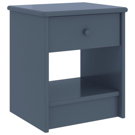vidaXL Comodino Grigio Chiaro 35x30x40 cm in Legno Massello di Pino