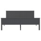 vidaXL Giroletto Grigio in Legno Massello di Pino 200x200 cm