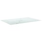 vidaXL Piano per Tavolo Bianco 100x62cm 8mm in Vetro Aspetto Marmo 