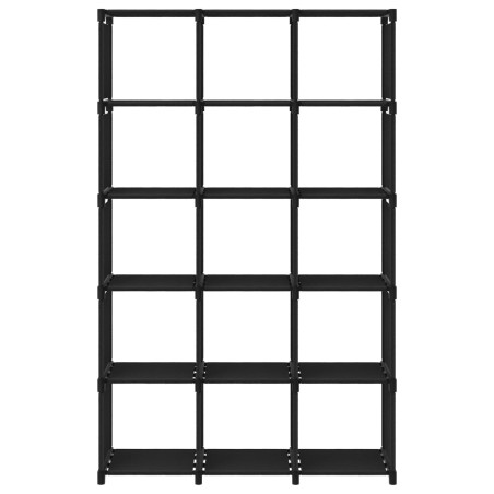 vidaXL Mensola con 15 Vani a Cubo Nera 103x30x175,5 cm in Tessuto