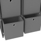 vidaXL Mensola con 6 Vani a Cubo Scatole Grigia 103x30x72,5 cm Tessuto vidaXL Mensola con 6 Vani a Cubo Scatole Grigia 103x30x72,5 cm Tessuto