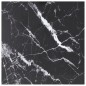 vidaXL Piano Tavolo Nero 60x60 cm 6mm in Vetro Temperato Aspetto Marmo vidaXL Piano Tavolo Nero 60x60 cm 6mm in Vetro Temperato Aspetto Marmo