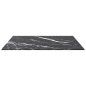 vidaXL Piano Tavolo Nero 60x60 cm 6mm in Vetro Temperato Aspetto Marmo vidaXL Piano Tavolo Nero 60x60 cm 6mm in Vetro Temperato Aspetto Marmo