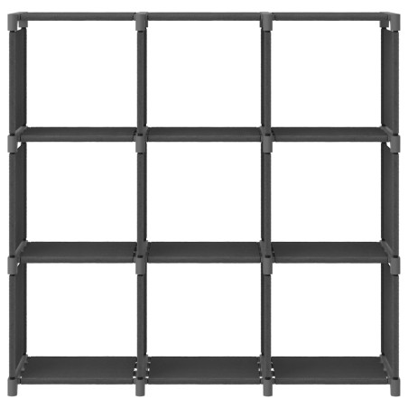 vidaXL Mensola con 9 Vani a Cubo Grigia 103x30x107,5 cm in Tessuto