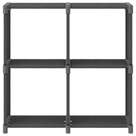 vidaXL Mensola con 4 Vani a Cubo Grigia 69x30x72,5 cm in Tessuto