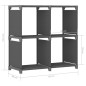 vidaXL Mensola con 4 Vani a Cubo Grigia 69x30x72,5 cm in Tessuto vidaXL Mensola con 4 Vani a Cubo Grigia 69x30x72,5 cm in Tessuto