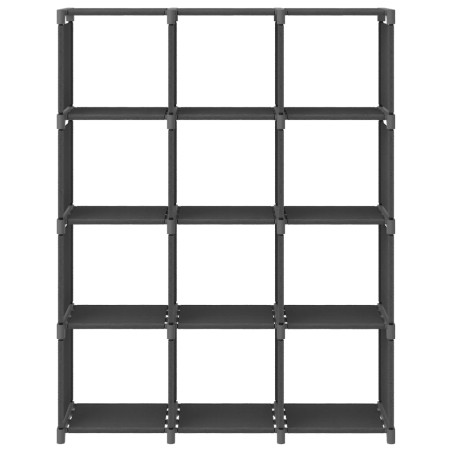 vidaXL Mensola con 12 Vani a Cubo Grigia 103x30x141 cm in Tessuto
