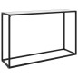 vidaXL Tavolo Consolle Bianco 120x35x75 cm in Vetro Temperato vidaXL Tavolo Consolle Bianco 120x35x75 cm in Vetro Temperato