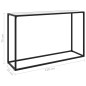 vidaXL Tavolo Consolle Bianco 120x35x75 cm in Vetro Temperato vidaXL Tavolo Consolle Bianco 120x35x75 cm in Vetro Temperato
