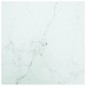 vidaXL Piano Tavolo Bianco 30x30 cm 6mm Vetro Temperato Aspetto Marmo
