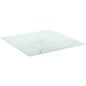 vidaXL Piano Tavolo Bianco 30x30 cm 6mm Vetro Temperato Aspetto Marmo