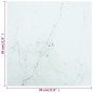 vidaXL Piano Tavolo Bianco 30x30 cm 6mm Vetro Temperato Aspetto Marmo