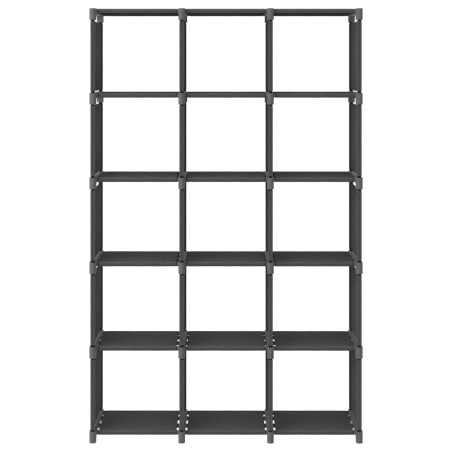 vidaXL Mensola con 15 Vani a Cubo Grigia 103x30x175,5 cm in Tessuto
