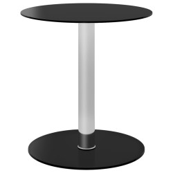 vidaXL Tavolino da Salotto Nero 40 cm in Vetro Temperato