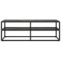 vidaXL Mobile Porta TV Nero con Vetro Marmo Nero 120x40x40 cm vidaXL Mobile Porta TV Nero con Vetro Marmo Nero 120x40x40 cm