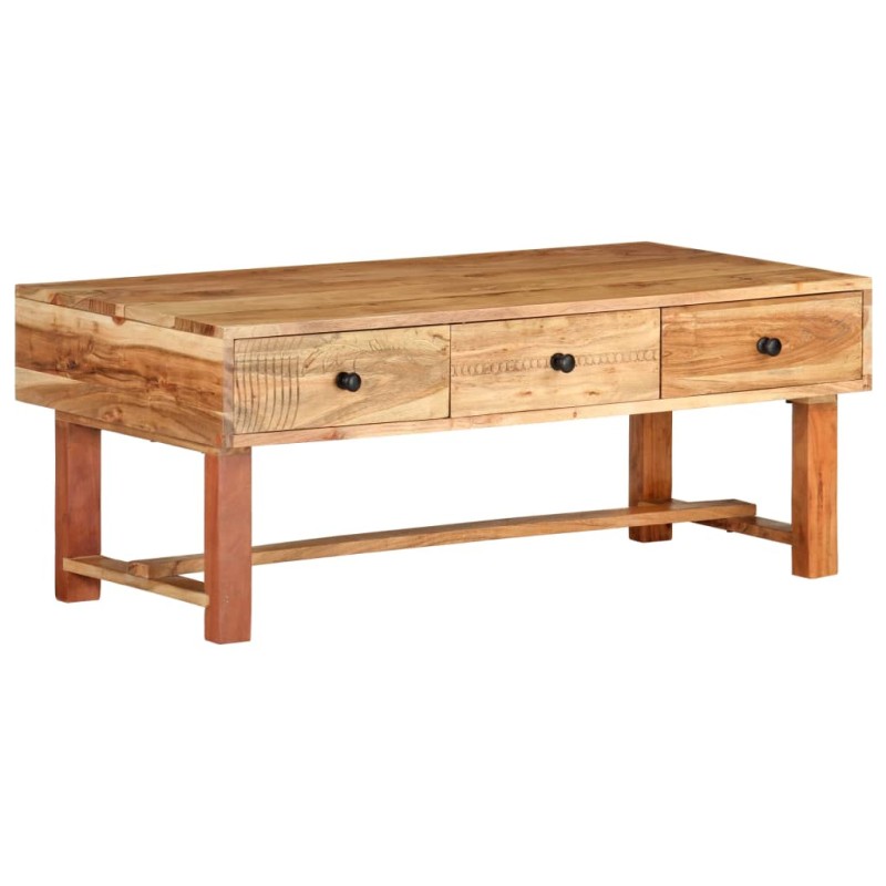 vidaXL Tavolino da Caffè 100x50x40 cm in Legno Massello di Acacia vidaXL Tavolino da Caffè 100x50x40 cm in Legno Massello di Acacia