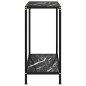 vidaXL Tavolo Consolle Nero 60x35x75 cm in Vetro Temperato vidaXL Tavolo Consolle Nero 60x35x75 cm in Vetro Temperato