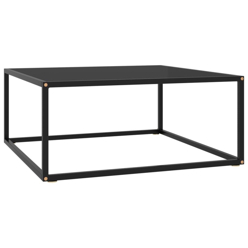 vidaXL Tavolino da Salotto Nero con Vetro Nero 80x80x35 cm vidaXL Tavolino da Salotto Nero con Vetro Nero 80x80x35 cm