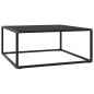 vidaXL Tavolino da Salotto Nero con Vetro Nero 80x80x35 cm vidaXL Tavolino da Salotto Nero con Vetro Nero 80x80x35 cm