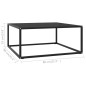 vidaXL Tavolino da Salotto Nero con Vetro Nero 80x80x35 cm vidaXL Tavolino da Salotto Nero con Vetro Nero 80x80x35 cm
