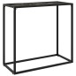 vidaXL Tavolo Consolle Nero 80x35x75 cm in Vetro Temperato vidaXL Tavolo Consolle Nero 80x35x75 cm in Vetro Temperato