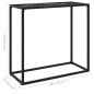 vidaXL Tavolo Consolle Nero 80x35x75 cm in Vetro Temperato vidaXL Tavolo Consolle Nero 80x35x75 cm in Vetro Temperato