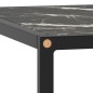 vidaXL Tavolino da Salotto Nero con Vetro Marmo Nero 80x80x35 cm vidaXL Tavolino da Salotto Nero con Vetro Marmo Nero 80x80x35 cm