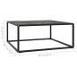 vidaXL Tavolino da Salotto Nero con Vetro Marmo Nero 80x80x35 cm vidaXL Tavolino da Salotto Nero con Vetro Marmo Nero 80x80x35 cm