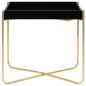 vidaXL Tavolino Laterale Nero e Oro 38x38x38,5 cm in MDF vidaXL Tavolino Laterale Nero e Oro 38x38x38,5 cm in MDF