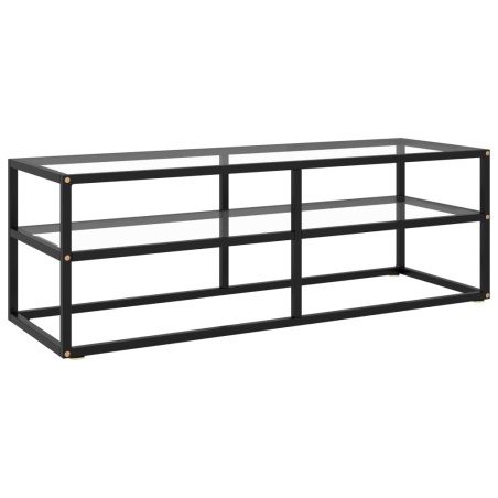 vidaXL Mobile Porta TV Nero con Vetro Temperato 120x40x40 cm 