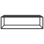 vidaXL Tavolino da Salotto Nero con Vetro Nero 120x50x35 cm 