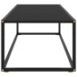 vidaXL Tavolino da Salotto Nero con Vetro Nero 120x50x35 cm 