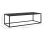 vidaXL Tavolino da Salotto Nero con Vetro Nero 120x50x35 cm 