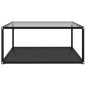 vidaXL Tavolino Trasparente e Nero 80x80x35cm in Vetro Temperato vidaXL Tavolino Trasparente e Nero 80x80x35cm in Vetro Temperato
