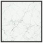 vidaXL Tavolino da Salotto Nero con Vetro Marmo Bianco 80x80x35 cm vidaXL Tavolino da Salotto Nero con Vetro Marmo Bianco 80x80x35 cm