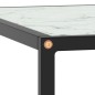 vidaXL Tavolino da Salotto Nero con Vetro Marmo Bianco 80x80x35 cm vidaXL Tavolino da Salotto Nero con Vetro Marmo Bianco 80x80x35 cm