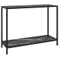 vidaXL Tavolo Consolle Nero 100x35x75 cm in Vetro Temperato vidaXL Tavolo Consolle Nero 100x35x75 cm in Vetro Temperato